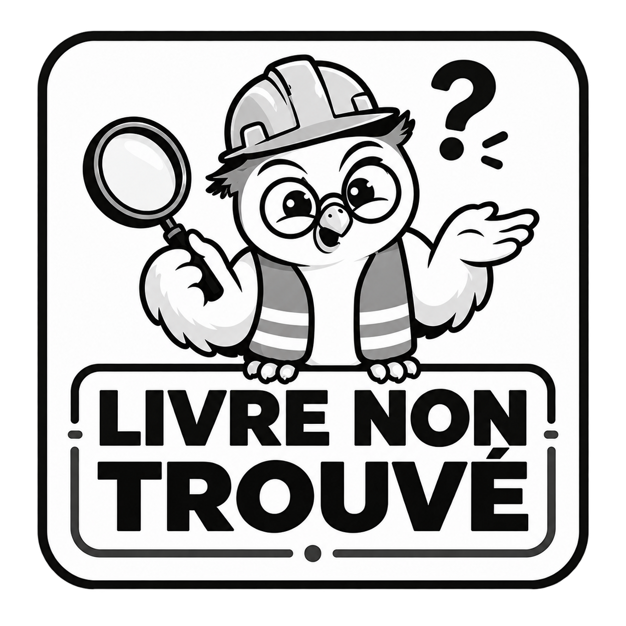 Livre non trouvé — la chouette Mycomicro recherche votre ouvrage